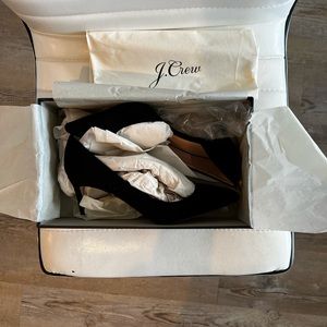Jcrew black suede heels